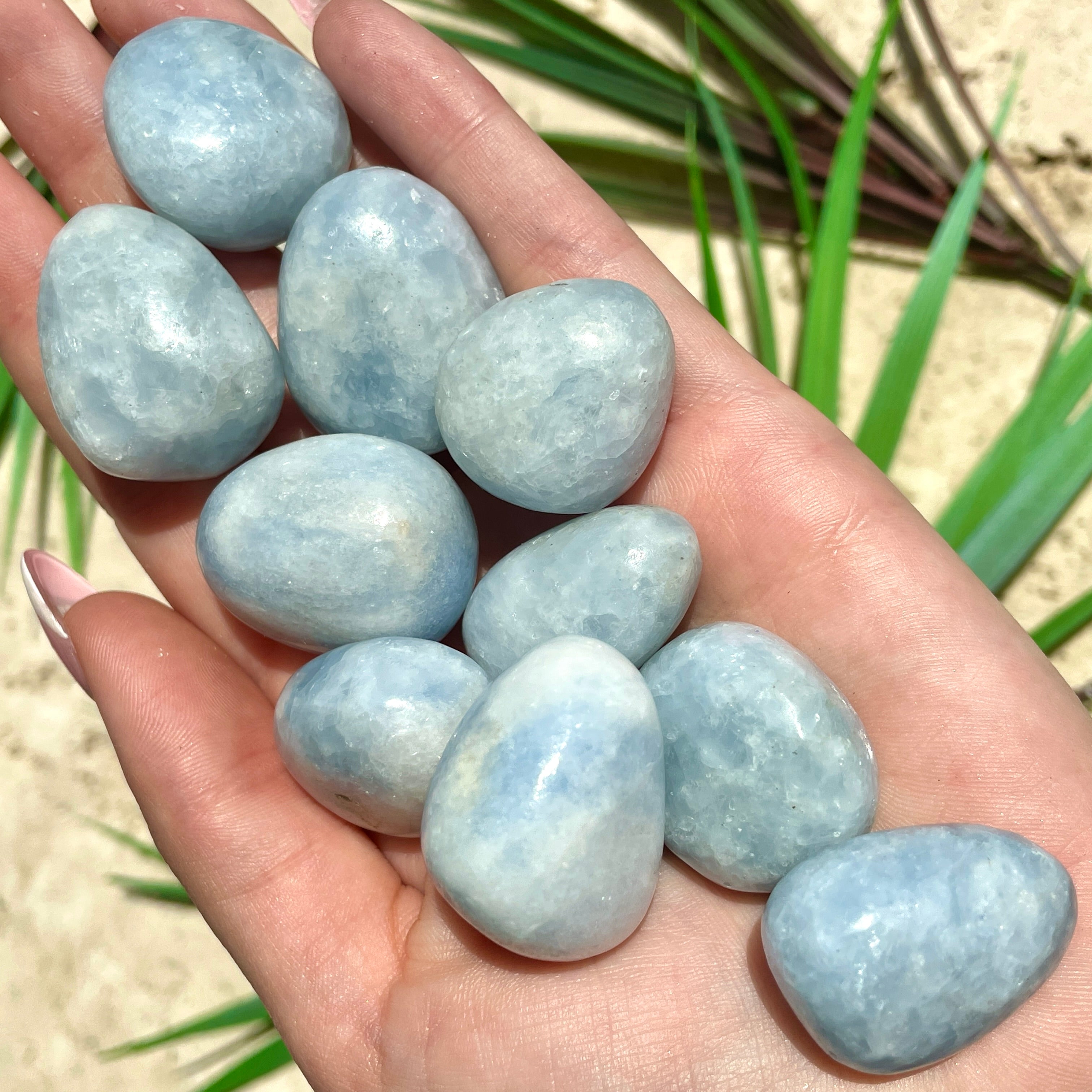 Blue Calcite Tumbled - 200gm Blue Calcite Tumbled - 200gm